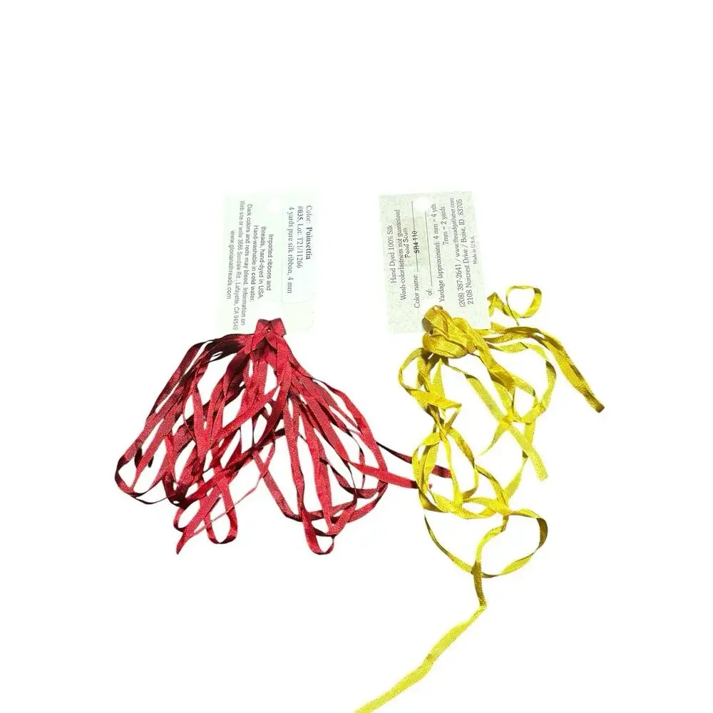Silk Ribbon Embroidery Lot Gloriana Thread Gather YLI Neon Rays